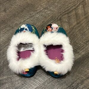 Disney Purple Slippers with White Fur